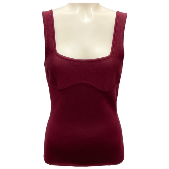 GABRIELA HEARST DEEP BORDEAUX ZAYID BRALET TOP - Picture 1 of 5
